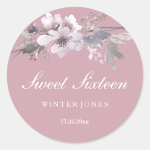 Élégant collier rose floral doux 16 Stickers