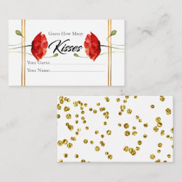 Élégant combien de baisers carte de boîtier nuptia