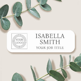 Elegant Company Logo Staff Name Tag Badges White Namensschild