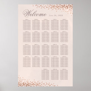 Elegant Confetti   20 + Hochzeitssitze Poster