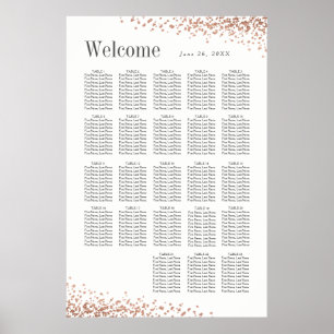 Elegant Confetti   20 + Hochzeitstisch Poster