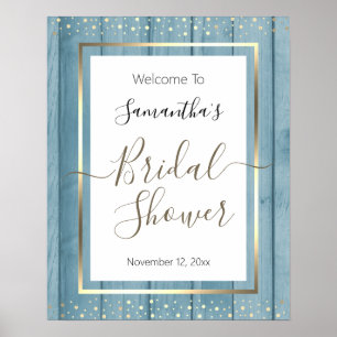 Elegant Confetti Brautparty Begrüßungszeichen Poster