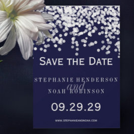 Elegant Confetti jede Farbe Navy Blue Opulence Save The Date