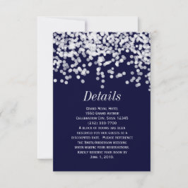Elegant Confetti jeder Farbe Navy Blau und Weiß Save The Date