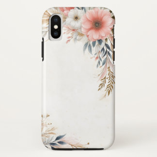 "Élégant coque iphone botanique floral"