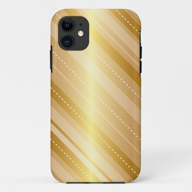 Élégant coque iphone Gold Stripe (Dos)