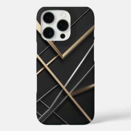 Élégant coque iphone moderne Black & Gold