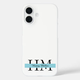 Élégant coque iphone Monogramme | Personnalisé