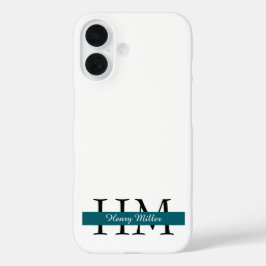 Élégant coque iphone Monogramme | Personnalisé
