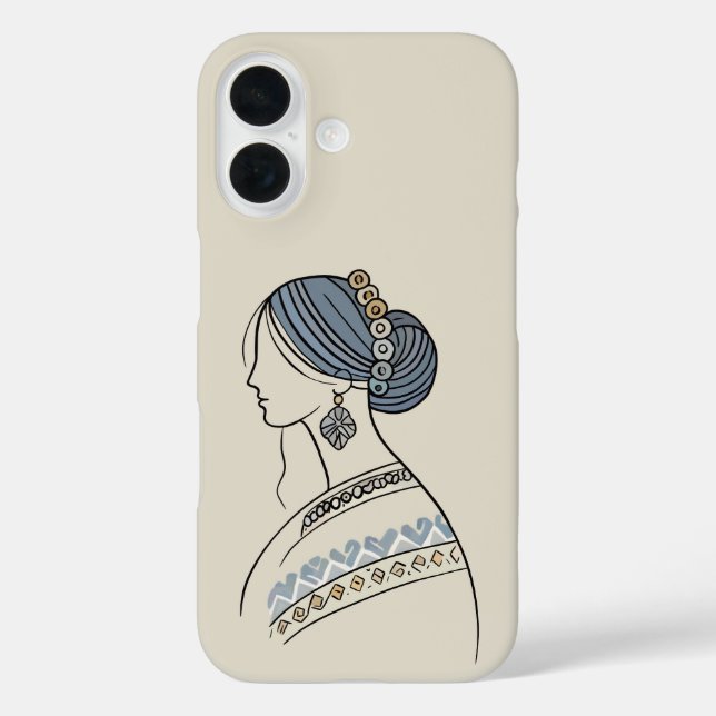 Élégant coque iphone ukrainien d'art populaire (Verso)