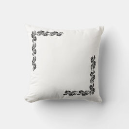 Elegant Corner Design Square Pillow |Customizable  Kissen