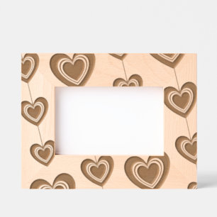 Elegant Couple's Heart Strings Geätzte Rahmen