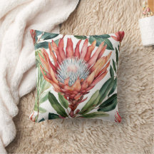 Élégant Coussin d'accents Protea