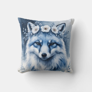 Élégant Coussin de Jeté à Motif Renard Arctique Aq