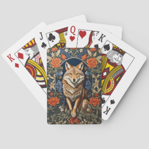 Elegant Coyote William Morris Inspiriert Spielkarten