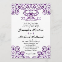 Elégant crâne dentelle Calavera carte d'invitation