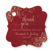 Elegant Crimson Red & Gold Curls Hochzeit Vielen D