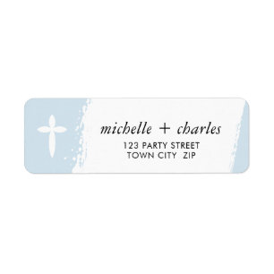 ELEGANT CROSS Stilvoller Pinselstrich Babyboy Blau