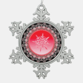 Elegant Crystal Schneeflocken Zinn-Ornament
