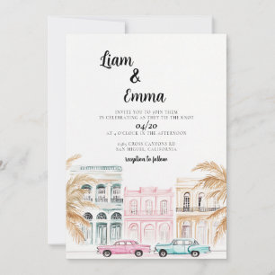 Elegant Cuba Havana Wedding Einladung