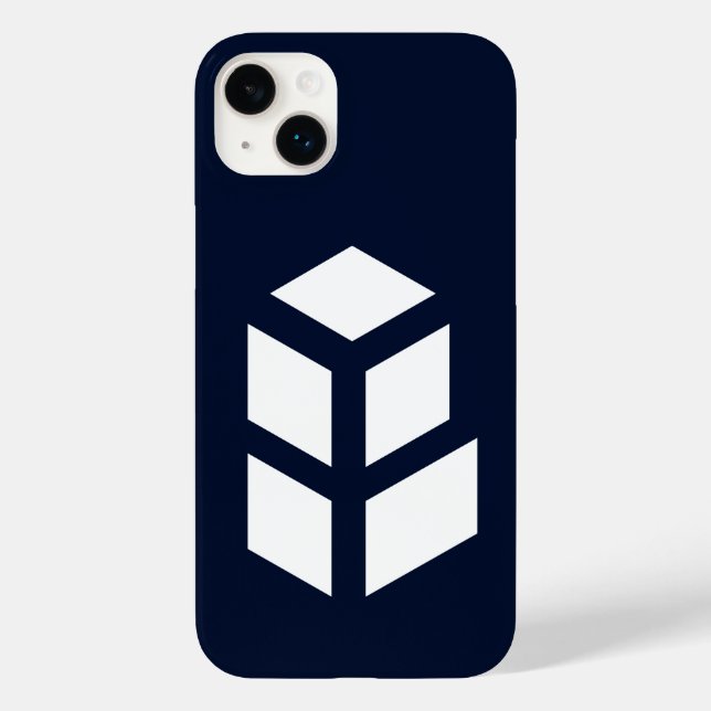 Elegant Cube Schwarz-weiß Case-Mate iPhone 14 Plus Hülle (Rückseite)