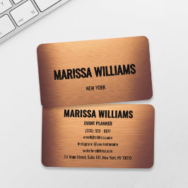 Élégant cuivre riche or Carte de visite moderne