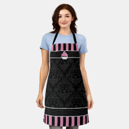 Elegant Cupcake Damask Schürze