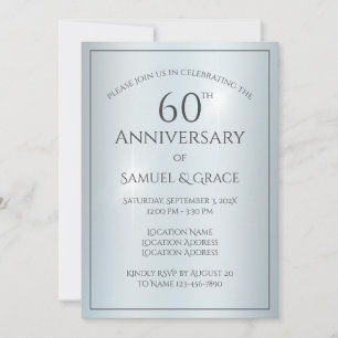Elegant Custom 60. Hochzeitsszenario-Party Einladung