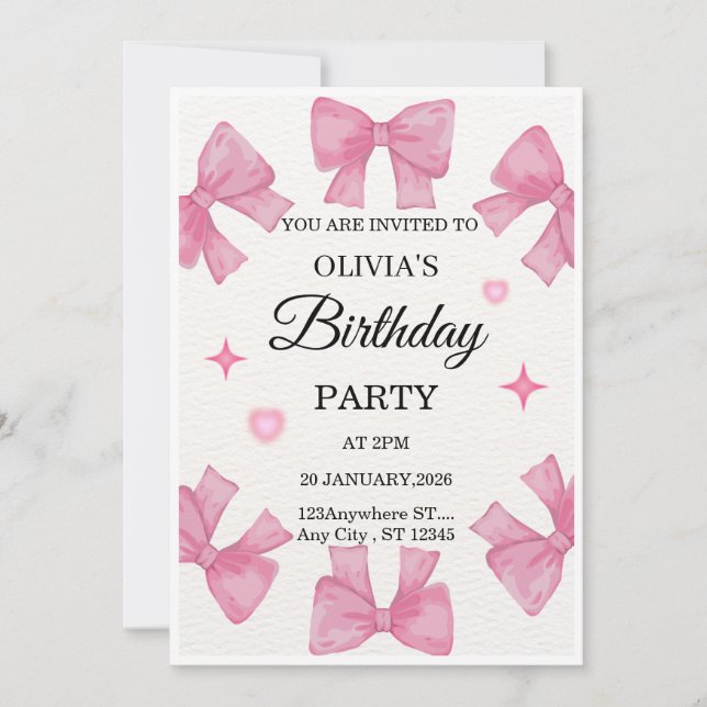 Elegant Custom Birthday Invitation | Modern Person (Devant)