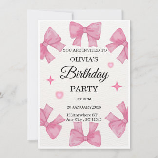 Elegant Custom Birthday Invitation | Modern Person Einladung