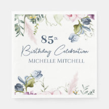 Elegant Custom Blue Pink 85. Geburtstag