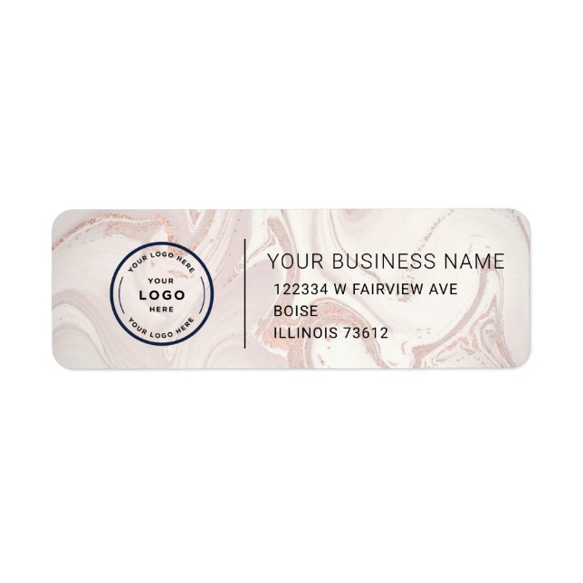 Elegant Custom Business Return Address Label (Vorne)