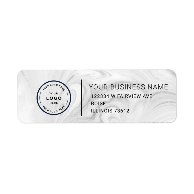 Elegant Custom Business Return Address Label (Vorne)