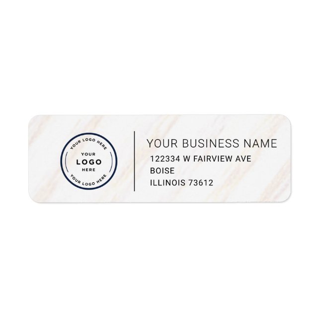 Elegant Custom Business Return Address Label (Vorne)