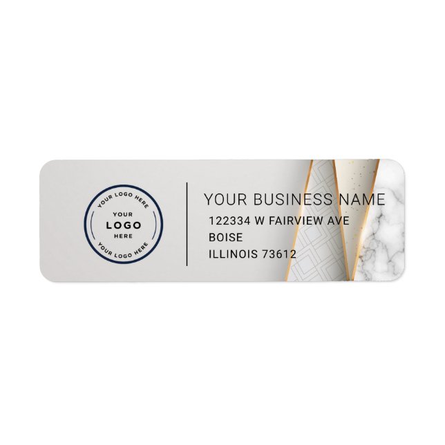 Elegant Custom Business Return Address Label (Vorne)