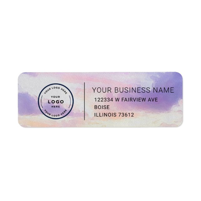 Elegant Custom Business Return Address Label (Vorne)