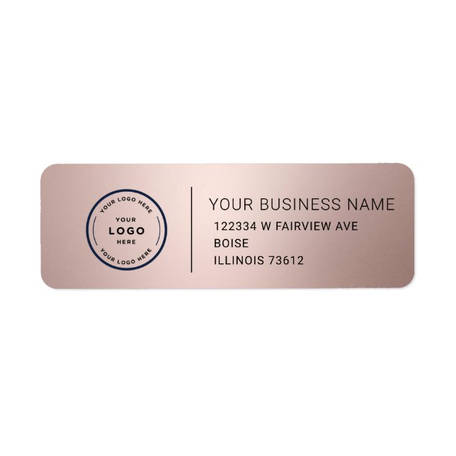 Elegant Custom Business Return Address Label (Vorne)