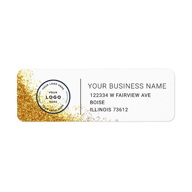 Elegant Custom Business Return Address Label (Vorne)