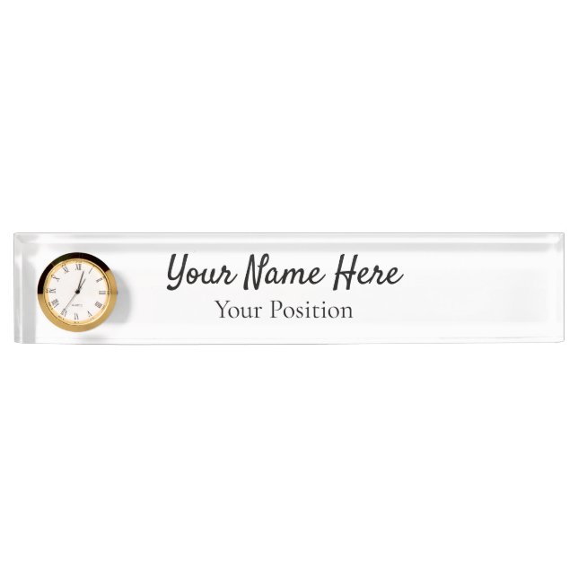 Elegant Custom Desk Name Plate Sign Namensplakette (Vorderseite)
