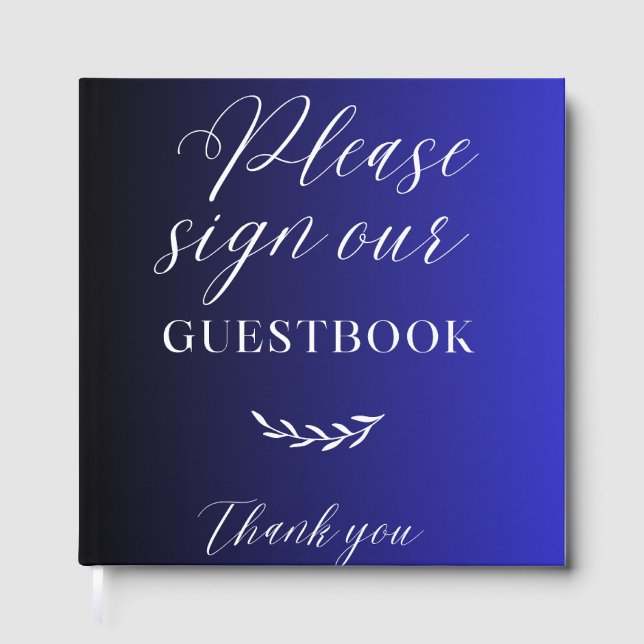 Elegant Custom Guest Book Gästebuch (Vorderseite)