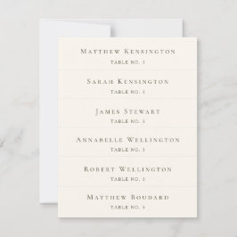 Elegant Custom Guest Names Wedding Platzkarten