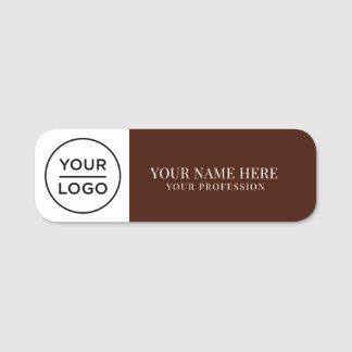 Elegant custom Logo Employee magnetic, safety pin Namensschild