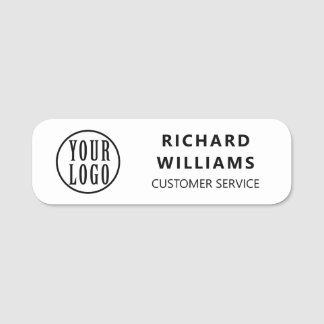 Elegant custom Logo Employee magnetic, safety pin Namensschild