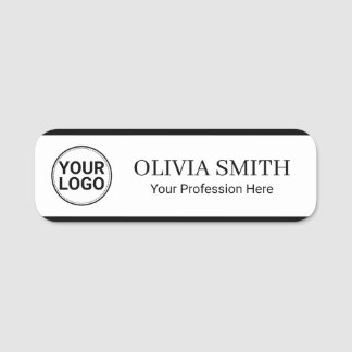 Elegant Custom Logo Employee Name Profession Namensschild