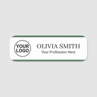 Elegant Custom Logo Employee Name Profession Namensschild