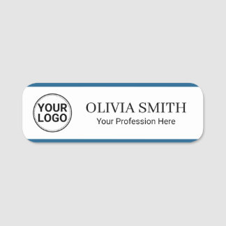 Elegant Custom Logo Employee Name Profession Namensschild
