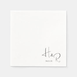 Elegant Custom Monogram Wedding Napkins Serviette