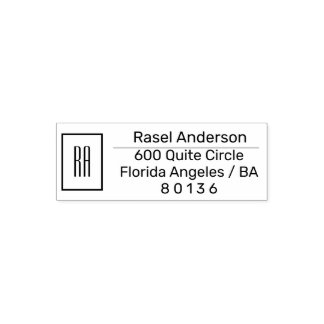 Elegant Custom Name & Monogram Permastempel