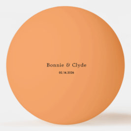 Elegant Custom Names and Date Orange Tischtennisball