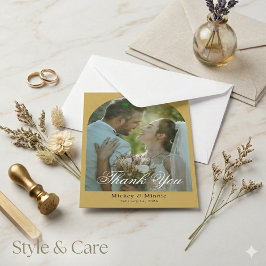 Elegant Custom Text Photo Wedding Note Card Mitteilungskarte